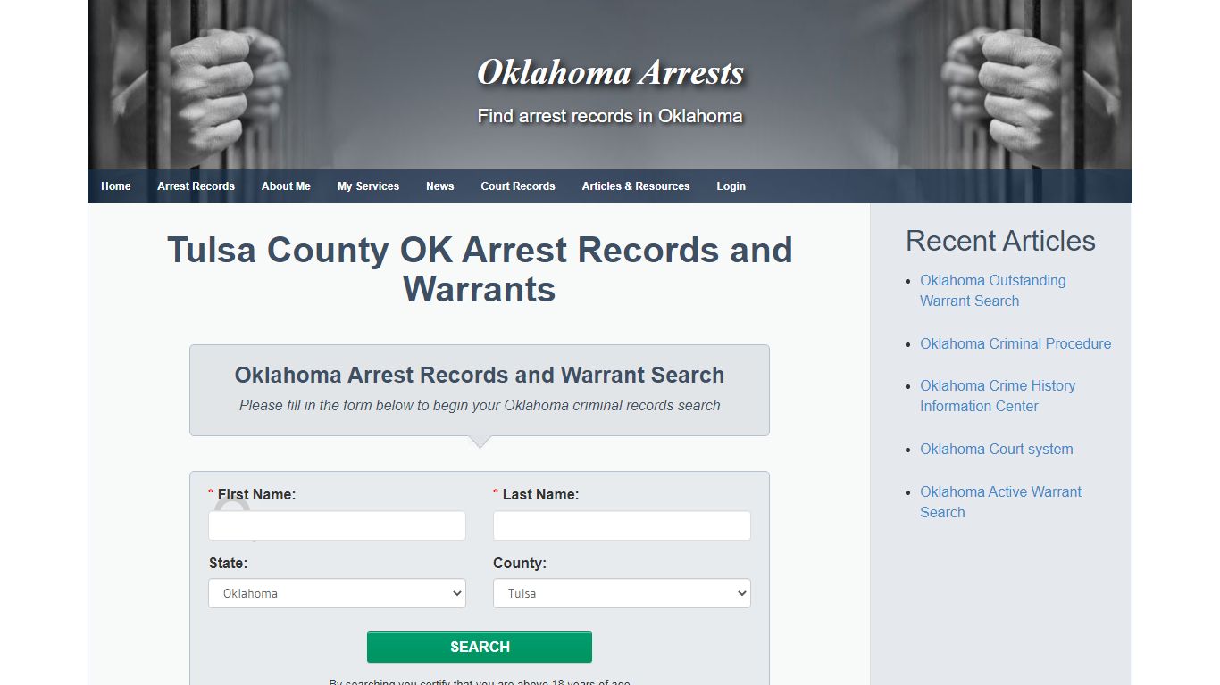 Tulsa County OK Arrest Records and Warrants - Oklahoma Arrests